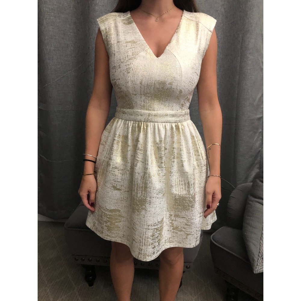 White Dress with Gold accents